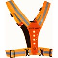 Bee-Sport Led harness USB heijastinliivi Oranssi